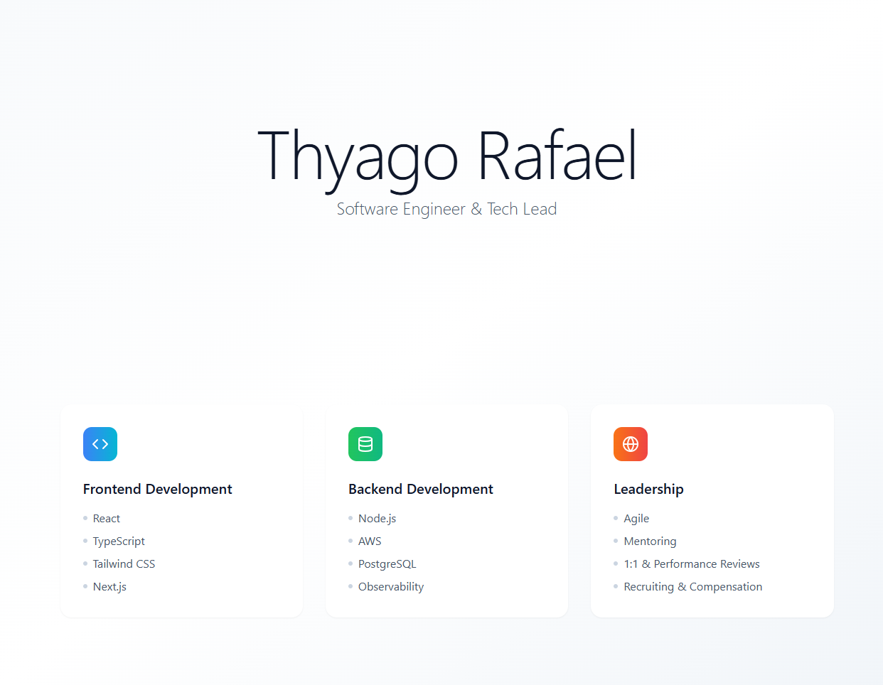 Thyago Rafael | Software Engineer